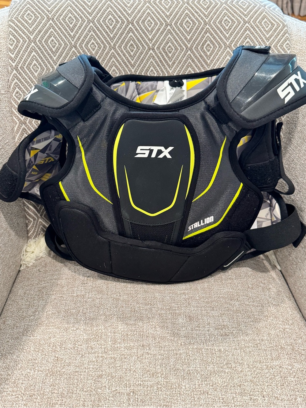 Black & Yellow STX Stallion Chest Protector